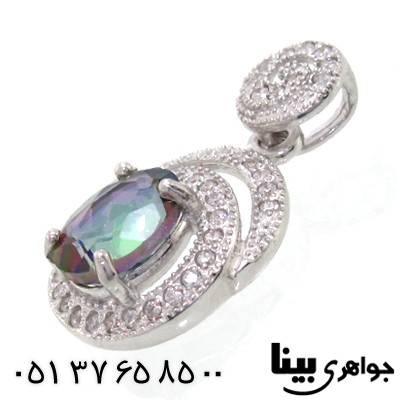 گردنبند توپاز هفت رنگ زنانه رادیوم لوکس مدل رویا _کد:8732