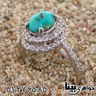 انگشتر فیروزه نیشابوری زنانه رادیوم لوکس _کد:8744
