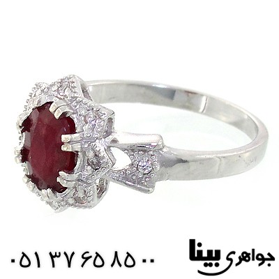 انگشتر یاقوت سرخ زنانه رادیوم لوکس مدل سیما _کد:8748
