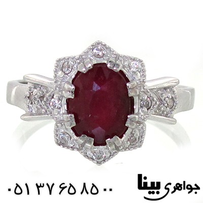 انگشتر یاقوت سرخ زنانه رادیوم لوکس مدل سیما _کد:8748