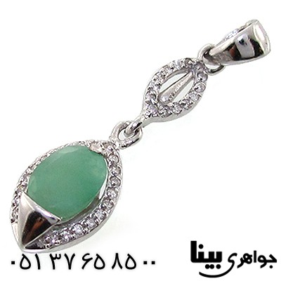 گردنبند زمرد زنانه رادیوم لوکس مدل اشک _کد:8749
