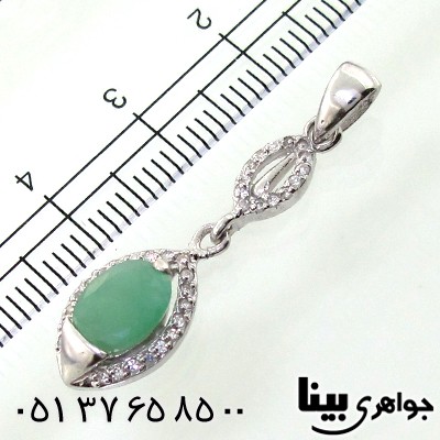 گردنبند زمرد زنانه رادیوم لوکس مدل اشک _کد:8749