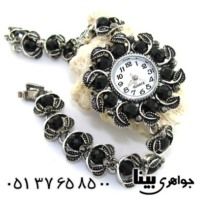 ساعت حدید و نگین مشکی زنانه طرح مارکازیت _کد:8750