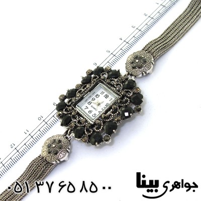 ساعت حدید و نگین مشکی زنانه طرح مارکازیتی _کد:8753