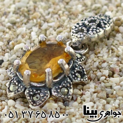 گردنبند سیترین زنانه مارکازیت هانگ مدل ستاره _کد:8755