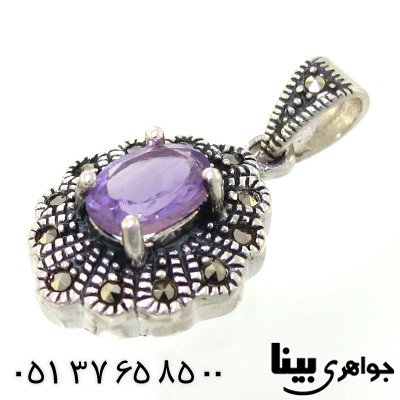 گردنبند آمتیست زنانه مارکازیت هانگ _کد:8758