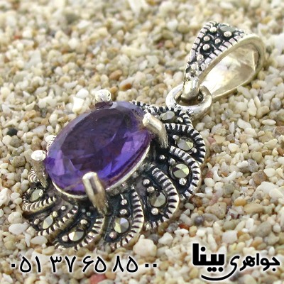 گردنبند آمتیست زنانه مارکازیت هانگ _کد:8771