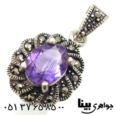 گردنبند آمتیست زنانه مارکازیت هانگ _کد:8771