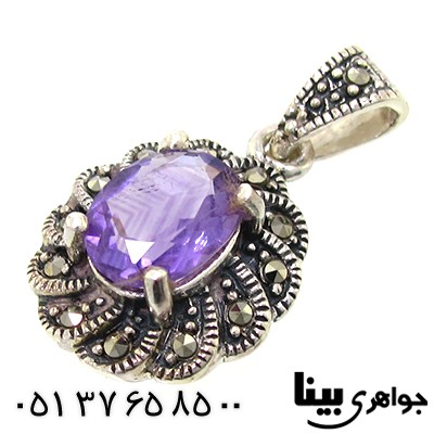 گردنبند آمتیست زنانه مارکازیت هانگ _کد:8771