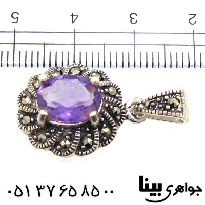 گردنبند آمتیست زنانه مارکازیت هانگ _کد:8771