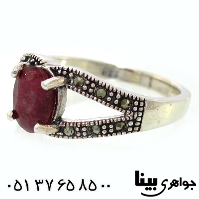 انگشتر یاقوت سرخ زنانه مارکازیت هانگ _کد:8777