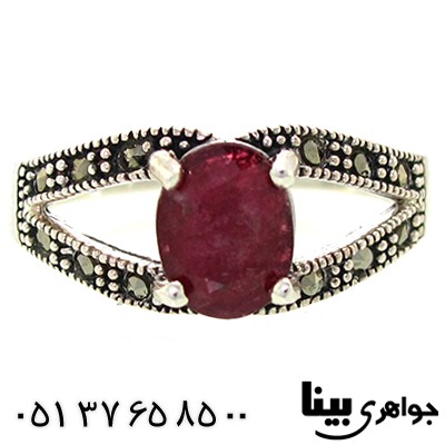 انگشتر یاقوت سرخ زنانه مارکازیت هانگ _کد:8777