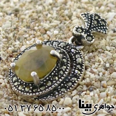گردنبند یاقوت زرد درشت زنانه مارکازیت هانگ _کد:8778