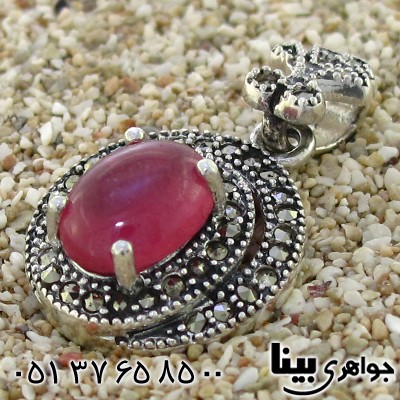 گردنبند یاقوت سرخ خوشرنگ زنانه مارکازیت هانگ _کد:8782
