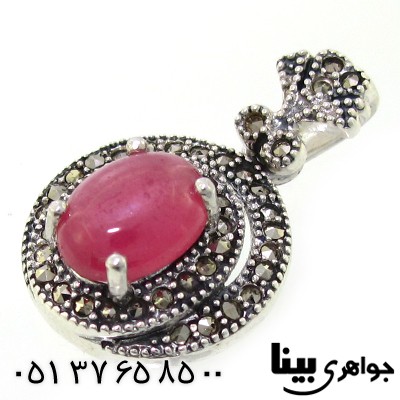 گردنبند یاقوت سرخ خوشرنگ زنانه مارکازیت هانگ _کد:8782