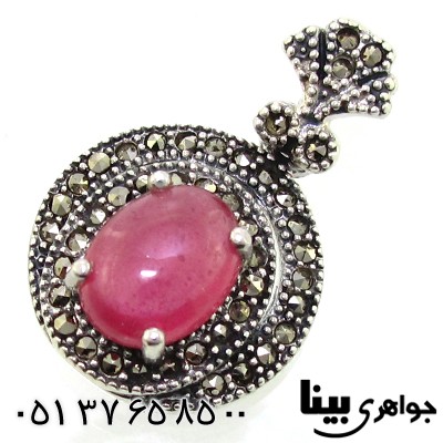 گردنبند یاقوت سرخ خوشرنگ زنانه مارکازیت هانگ _کد:8782