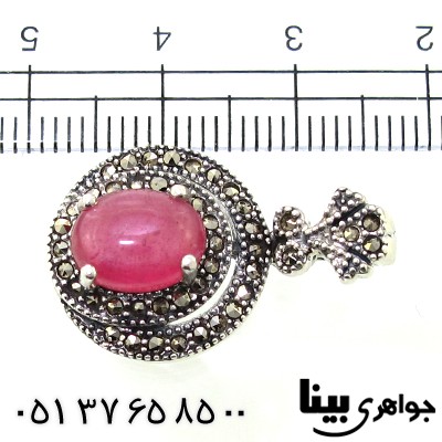 گردنبند یاقوت سرخ خوشرنگ زنانه مارکازیت هانگ _کد:8782