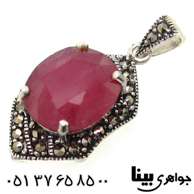 گردنبند یاقوت سرخ درشت زنانه مارکازیت هانگ _کد:8787