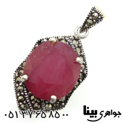 گردنبند یاقوت سرخ درشت زنانه مارکازیت هانگ _کد:8787
