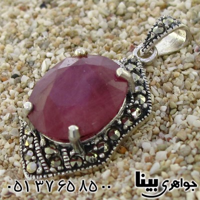 گردنبند یاقوت سرخ درشت زنانه مارکازیت هانگ _کد:8787