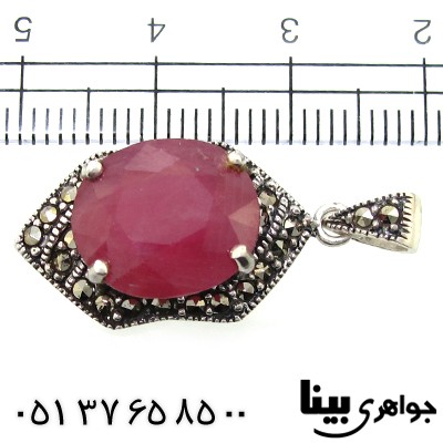 گردنبند یاقوت سرخ درشت زنانه مارکازیت هانگ _کد:8787