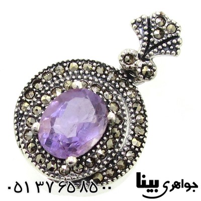 گردنبند آمتیست زنانه مارکازیت هانگ مینو _کد:8794