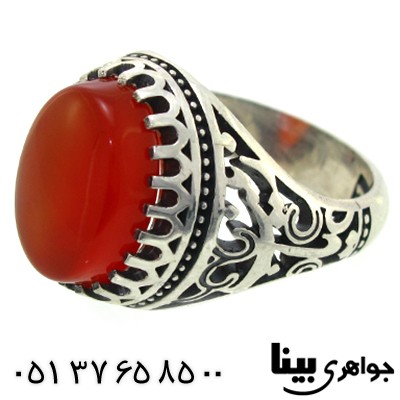 انگشتر عقیق یمنی مردانه یا زینب _کد:8800