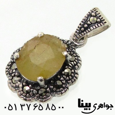گردنبند یاقوت زرد زنانه مارکازیت هانگ _کد:8801