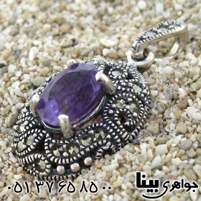 گردنبند آمتیست زنانه مارکازیت هانگ _کد:8804