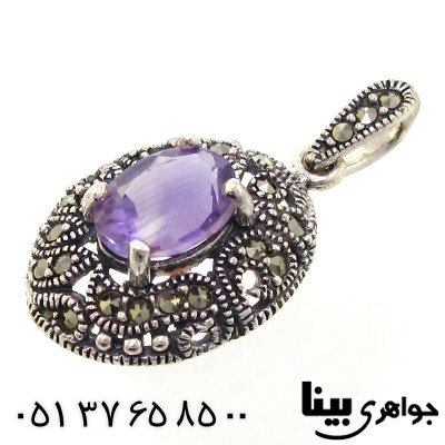 گردنبند آمتیست زنانه مارکازیت هانگ _کد:8804