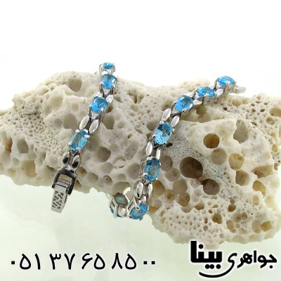 دستبند توپاز مرغوب زنانه فاخر ایتالیایی _کد:1285