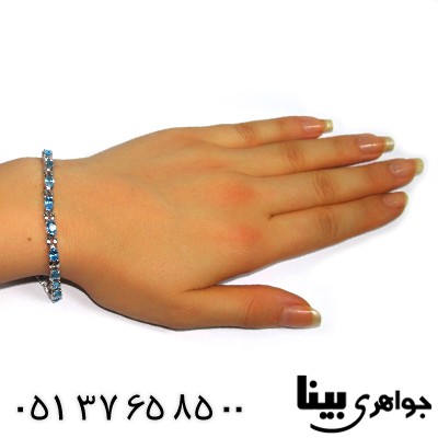 دستبند توپاز مرغوب زنانه فاخر ایتالیایی _کد:1285