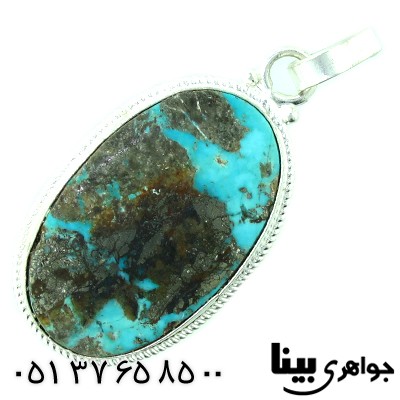 گردنبند فیروزه نیشابوری درشت مناسب سنگ درمانی _کد:8818
