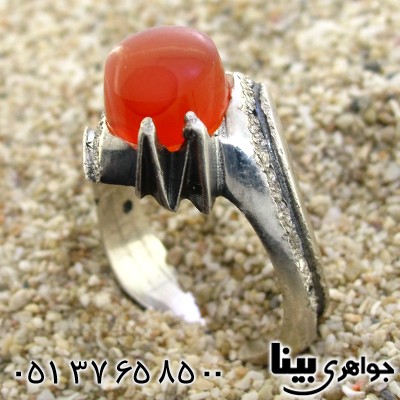 انگشتر عقیق یمنی درشت قدیمی مردانه _کد:8829