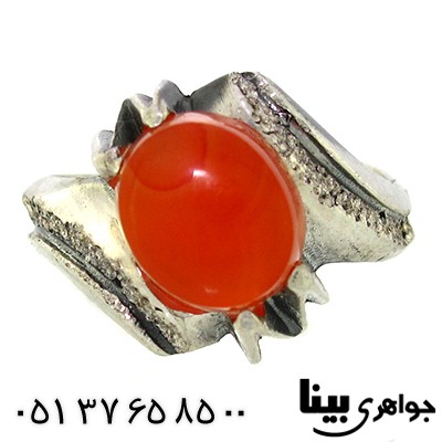 انگشتر عقیق یمنی درشت قدیمی مردانه _کد:8829