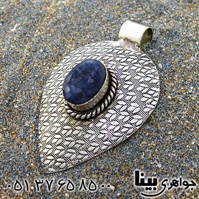 گردنبند یاقوت کبود هندی عتیقه و قدیمی زنانه درشت _کد:8836