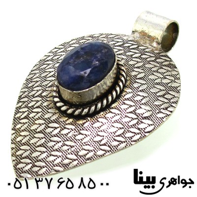 گردنبند یاقوت کبود هندی عتیقه و قدیمی زنانه درشت _کد:8836