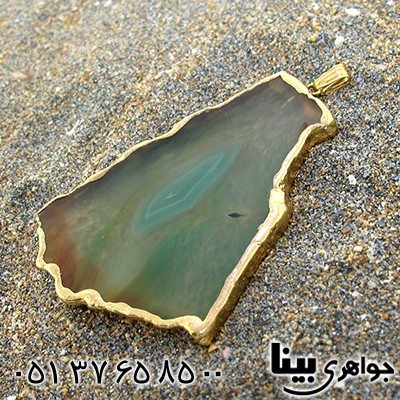گردنبند عقیق سلیمانی بسیار زیبا و تک _کد:8838