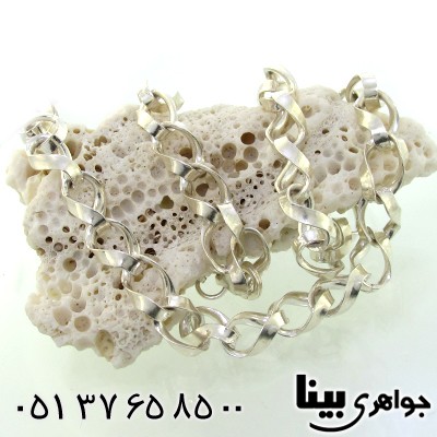 زنجیر نقره مردانه درشت ایتالیایی قدیمی و دست ساز 55 سانتی _کد:8839