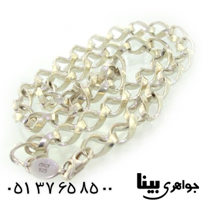 زنجیر نقره مردانه درشت ایتالیایی قدیمی و دست ساز 55 سانتی _کد:8839