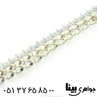 زنجیر نقره مردانه درشت ایتالیایی قدیمی و دست ساز 55 سانتی _کد:8839