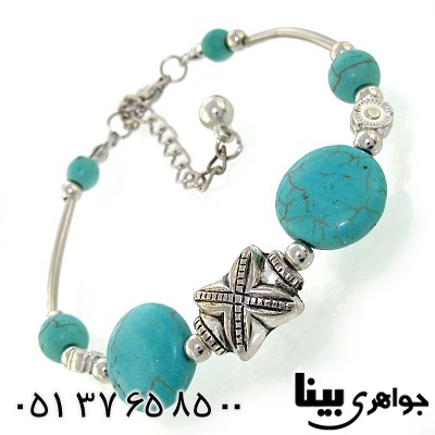دستبند طرح فیروزه خوب زنانه مدل سوتا سفارشی شرکت آمازون _کد:8864