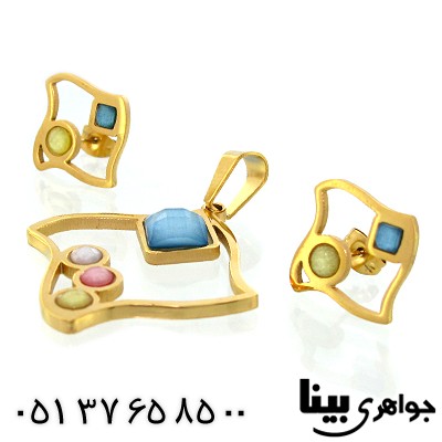 سرویس کره ای با نگین های اکلیلی مدل روژان سرویس کره ای با نگین های اکلیلی مدل روژان