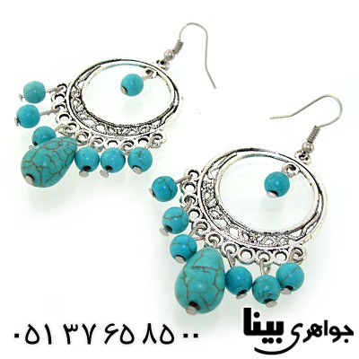گوشواره طرح فیروزه خوب زنانه سفارشی شرکت آمازون _کد:8880