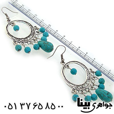 گوشواره طرح فیروزه خوب زنانه سفارشی شرکت آمازون _کد:8880