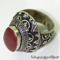 انگشتر عقیق سیاه قلم سنتی