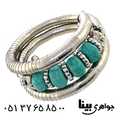دستبند طرح فیروزه و بازوبند زنانه درشت سفارشی شرکت آمازون _کد:8885