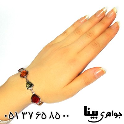 دستبند کهربا صنعتی عالی زنانه fashion jewelry _کد:8887