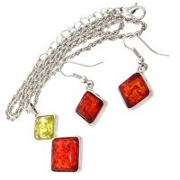سرویس کهربا صنعتی عالی زنانه fashion jewelry 
