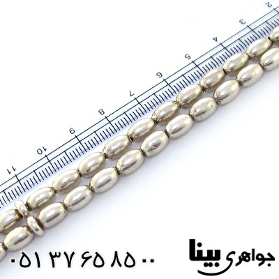 تسبیح نقره 33 دانه ای بیضی درشت _کد:8899